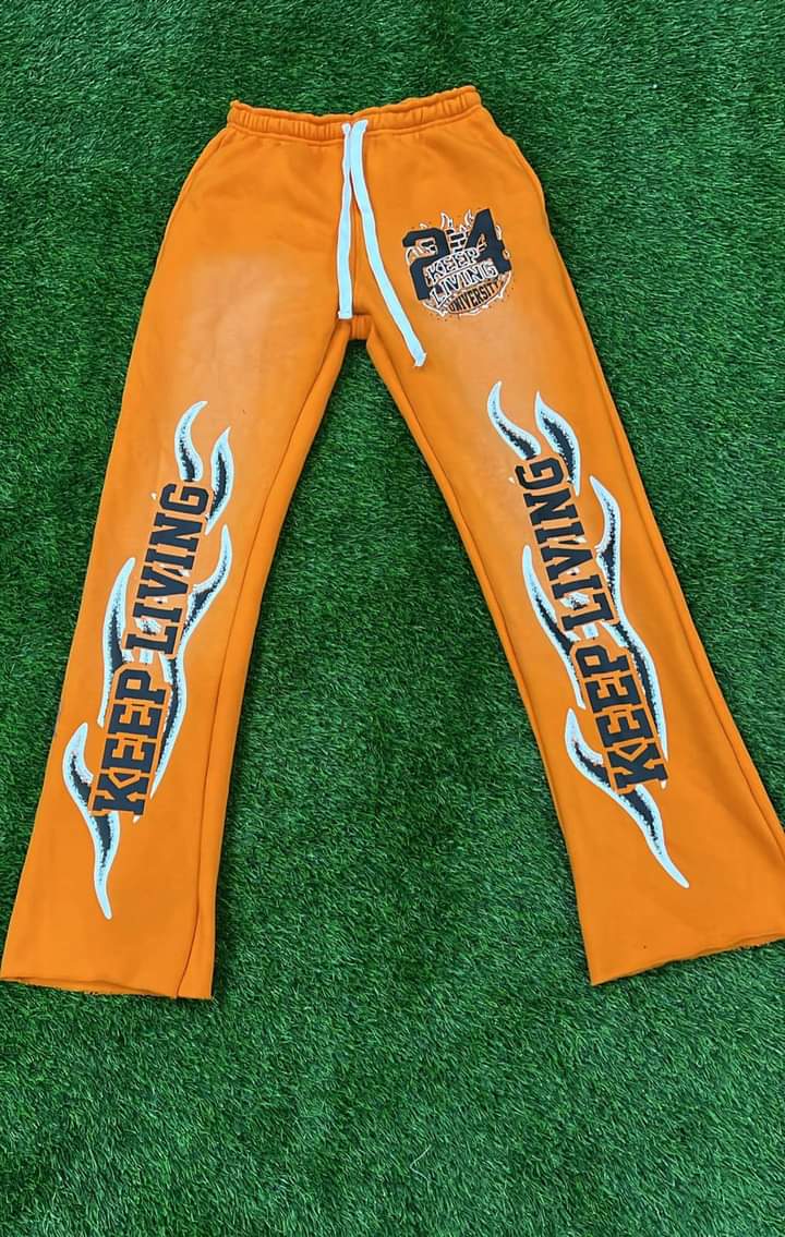 Flame University Pants (Orange/Black)