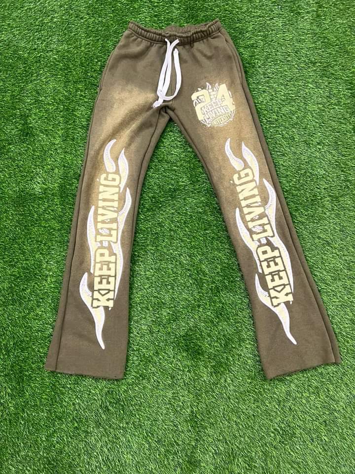 Flame University Pants (Olive/Cream)