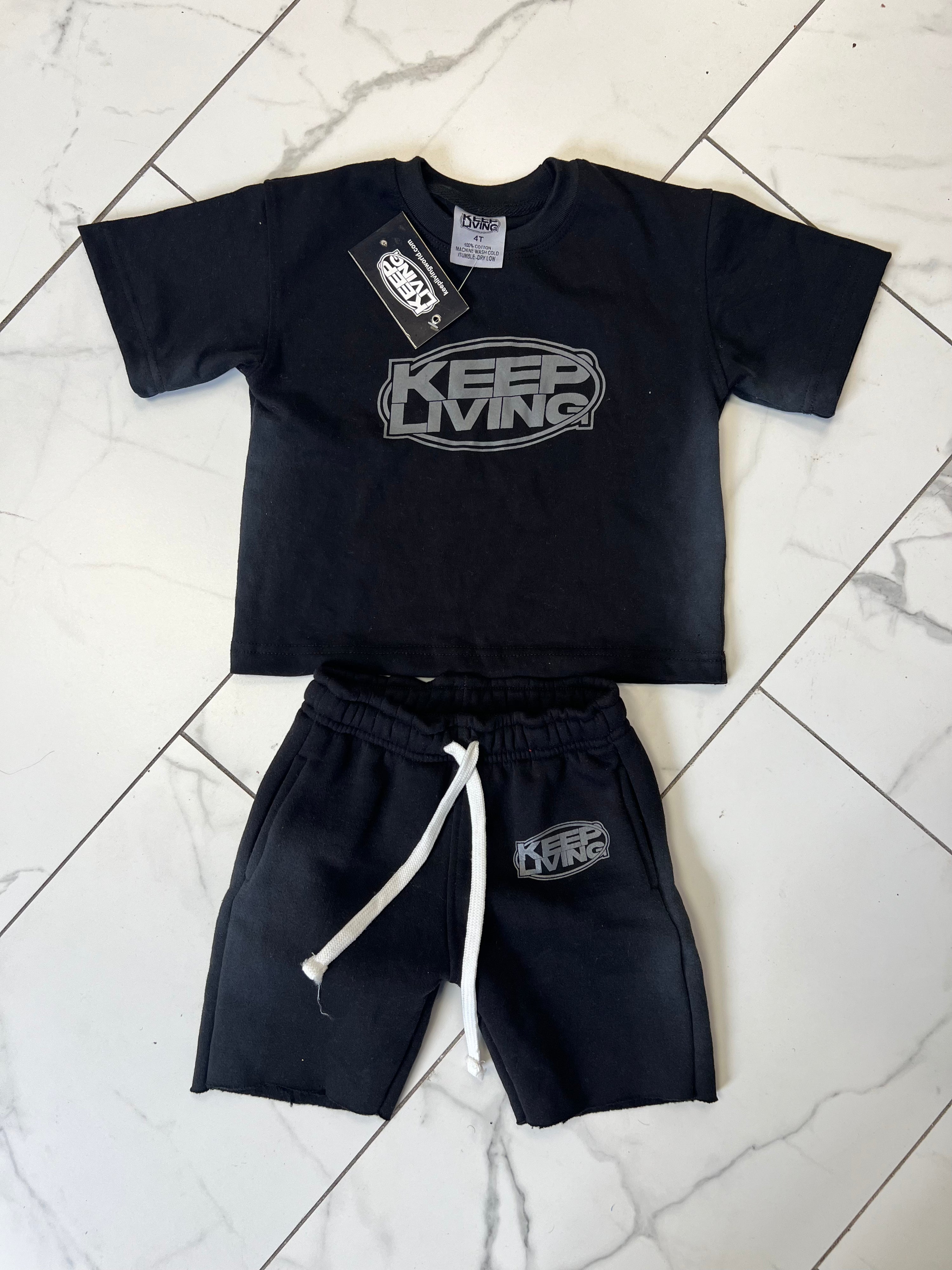 Kids Cotton Sets (Black/Grey)