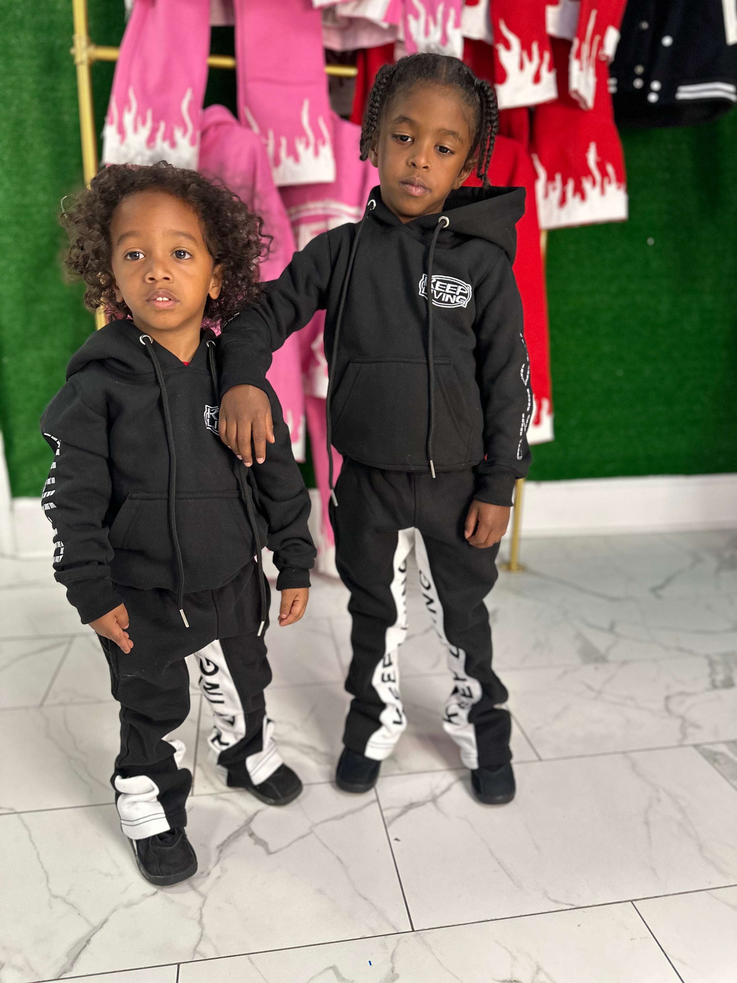 Kids Its A Vibe Tracksuit (Black)