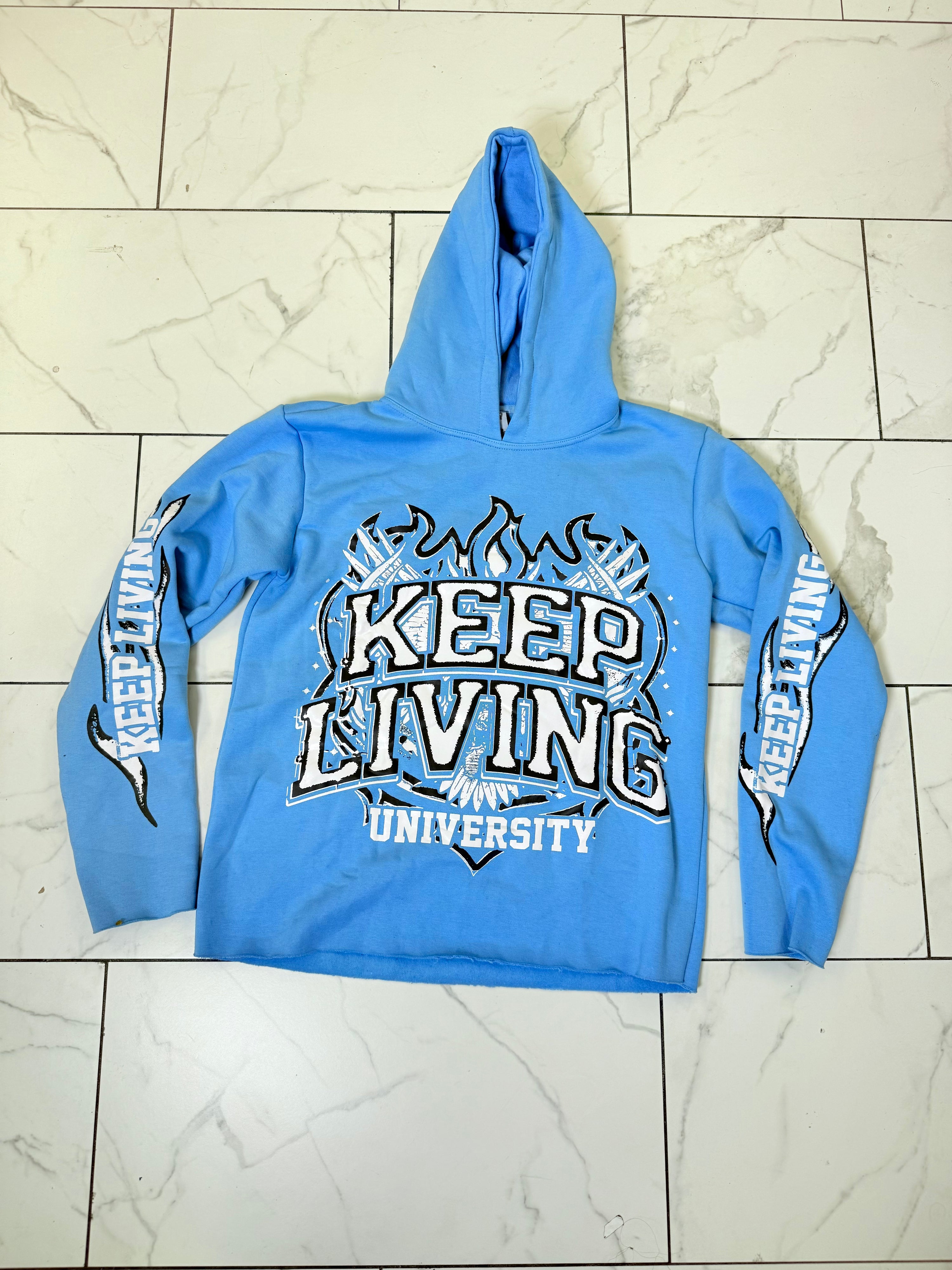 Flame University Hoodie (Sky Blue/White)