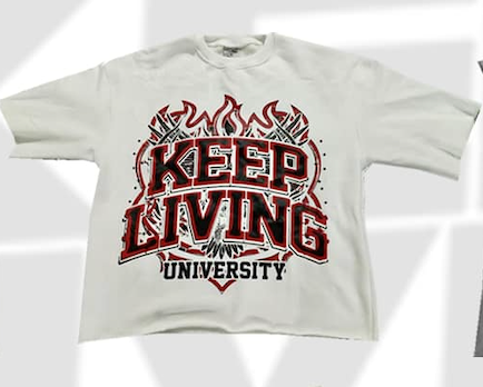 Flame University Shirt (White/Black/Red)