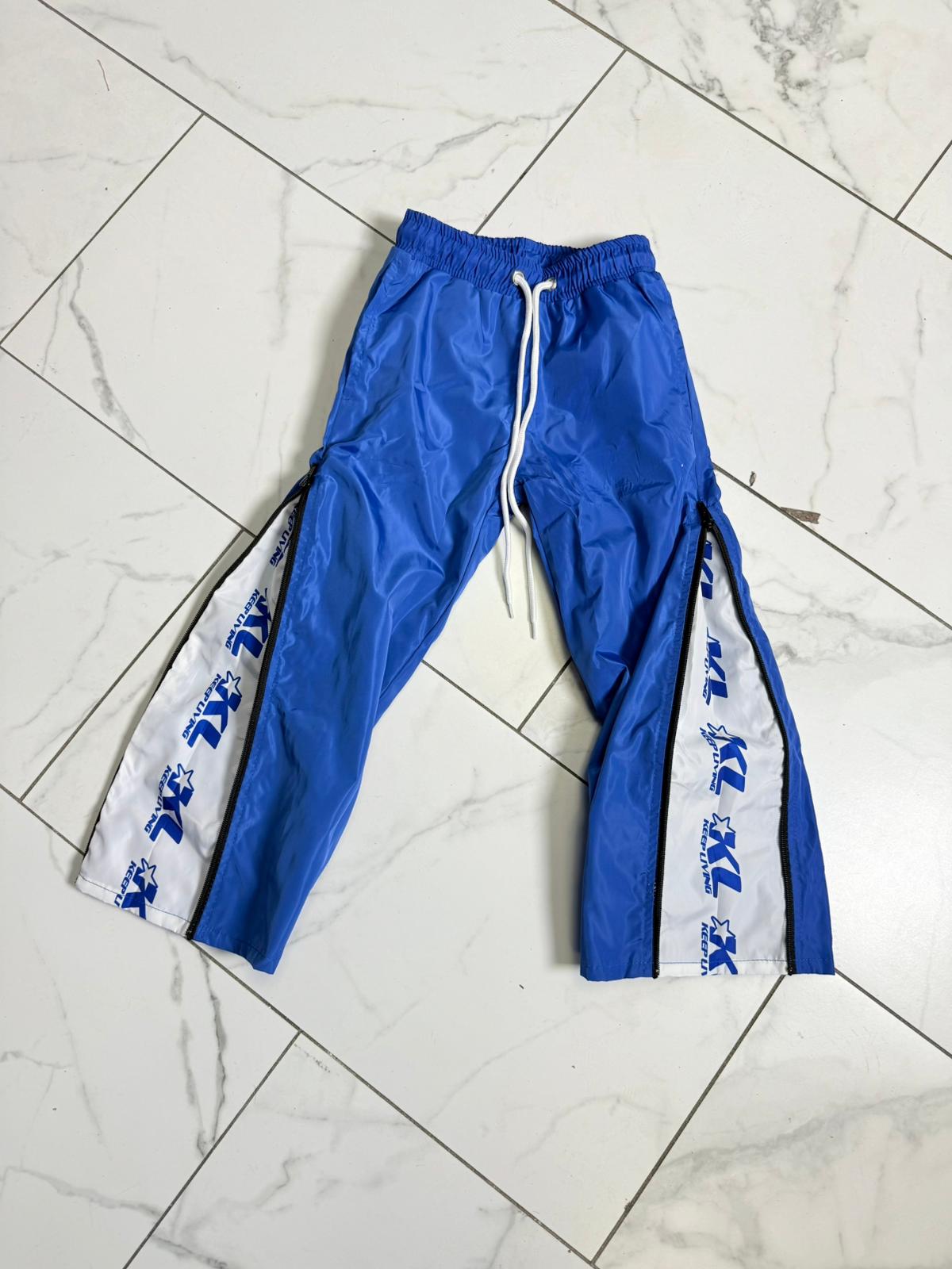 Kids KL Windbreaker Track Pants (Royal Blue/White)